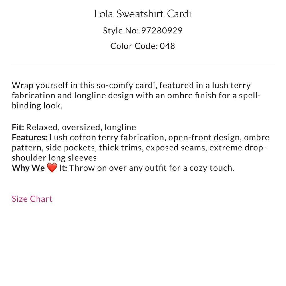 Free People Lola Sweatshirt Cardi in Spa Combo NWOT - Picture 4 of 9